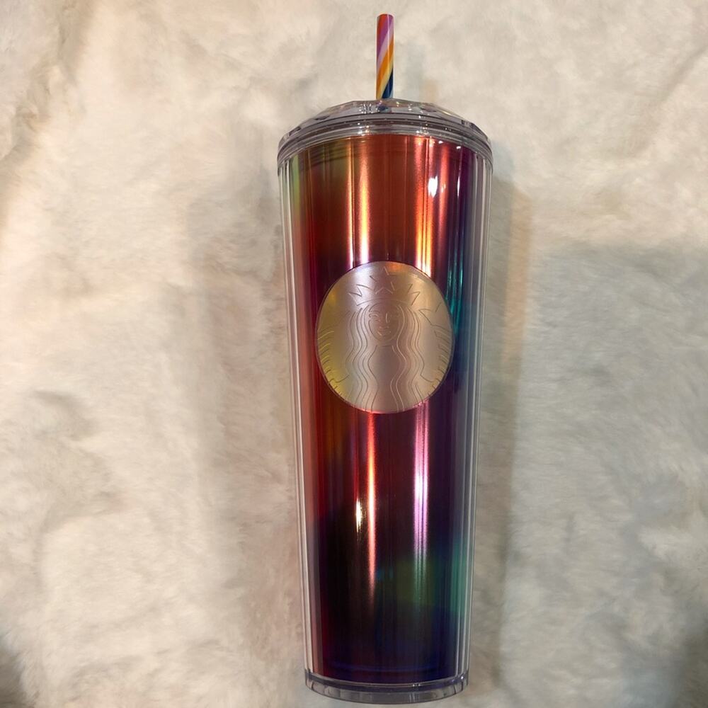 Starbucks Multi-Color Pride 24 oz. Cold Cup Tumbler with Dome Lid